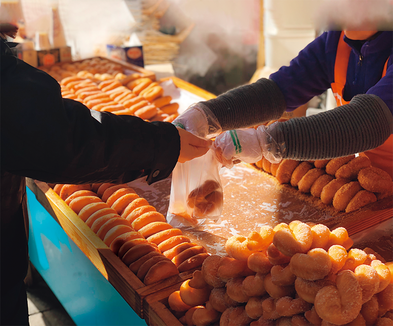 Leckerbissen, die vom Markt kommen